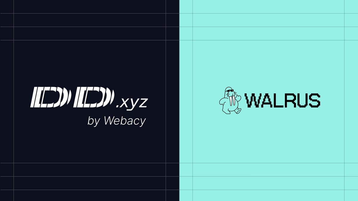 DD.xyz by Webacy and Walrus logos
