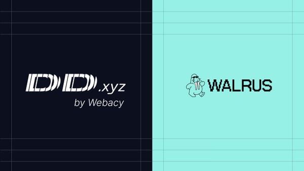 DD.xyz by Webacy and Walrus logos